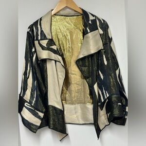 Ego Vintage 100% silk reversible jacket size S/M, gently used condition!